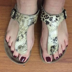 Zara leather sandals like Birkenstock